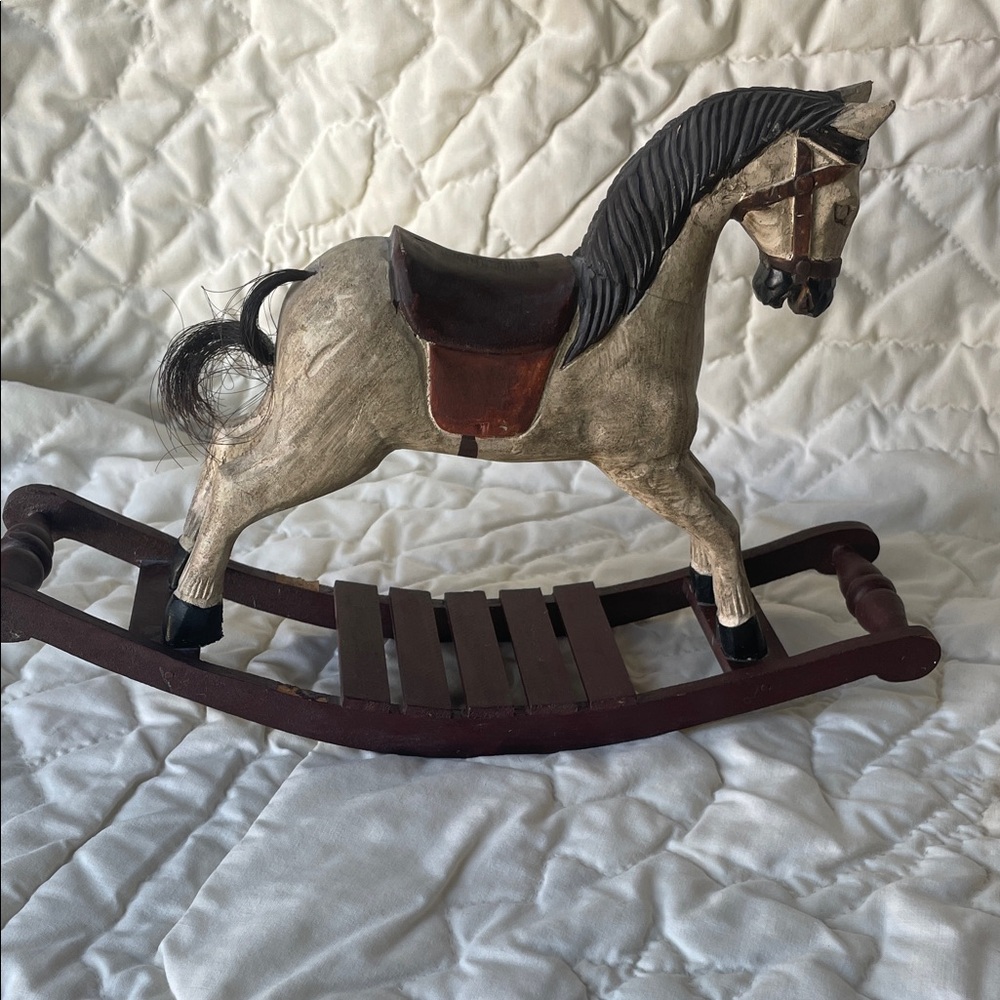 Charming Wooden Rocking Horse Set - Multicolor - Picture 3 of 9
